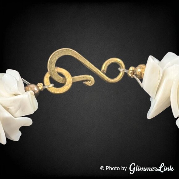 Vintage Chunky Cone & Chip Shell Natural Handmade Beaded 19" Necklace - Picture 8 of 11